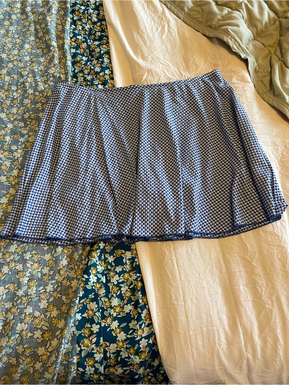 wild fable Blue Gingham Skort